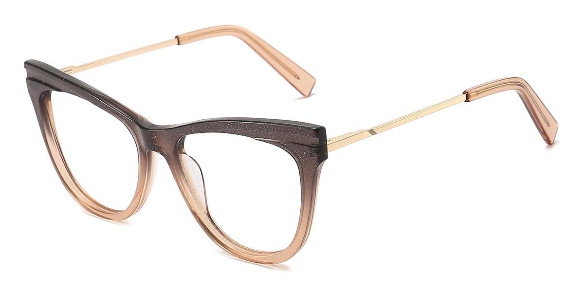Brown Tawny Lania - Square Glasses
