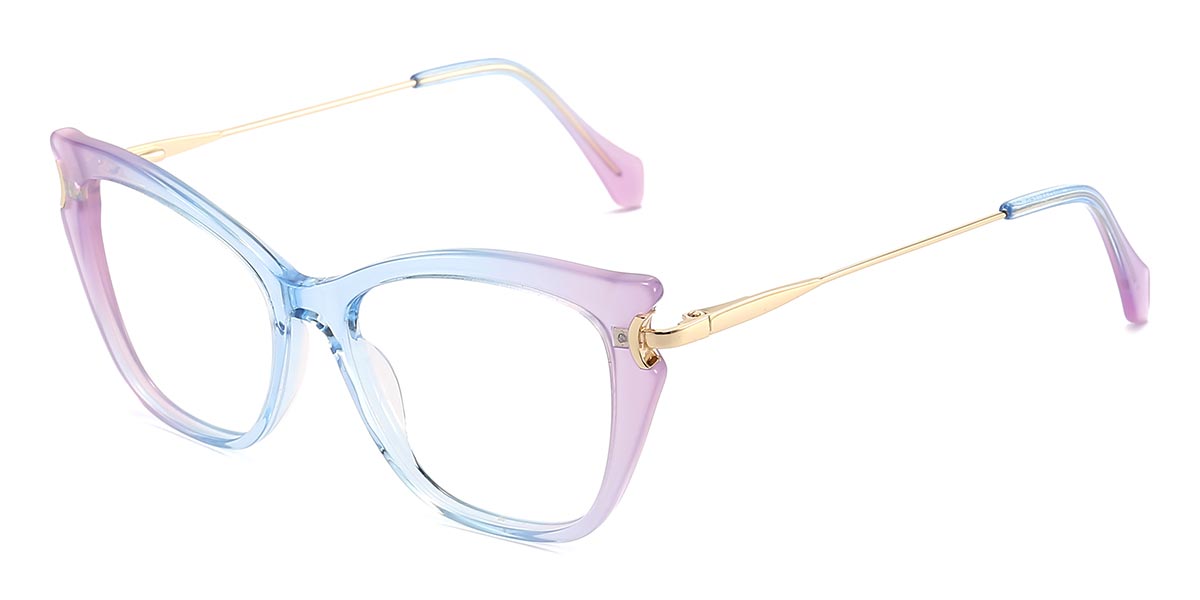 Purple Blue - Square Glasses - Mala