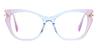 Purple Blue Mala - Square Glasses