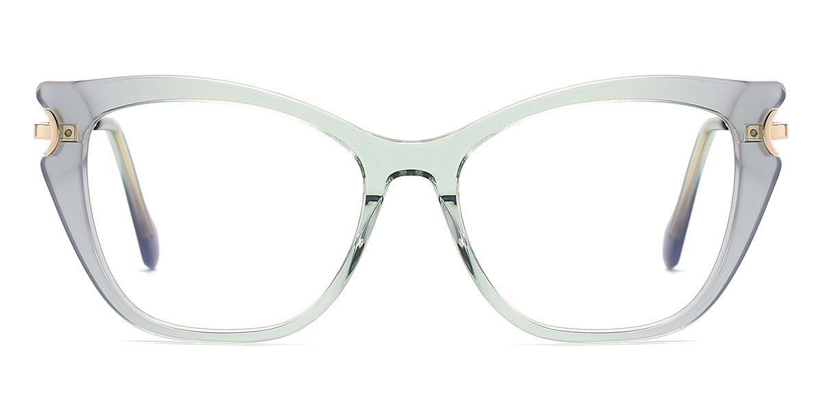 Grey Green - Square Glasses - Mala