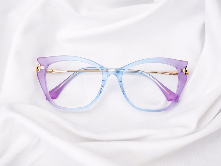 Mala - Square Purple Blue Eyeglasses For Women | Lensmart Online