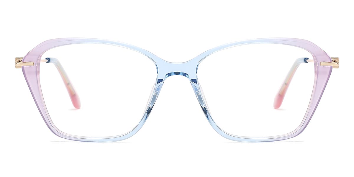 Purple Blue - Square Glasses - Tayge