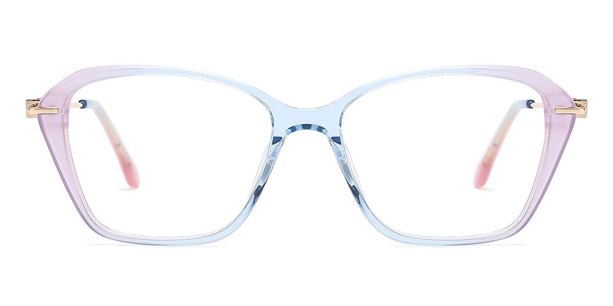 Purple Blue Tayge - Square Glasses