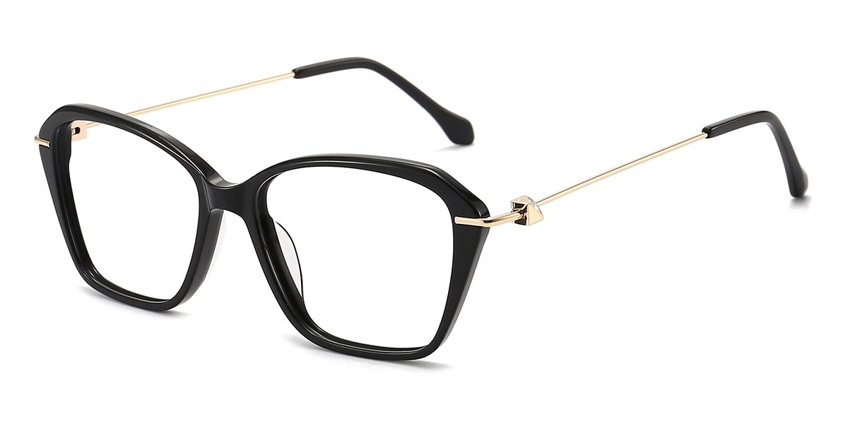 Black - Square Glasses - Tayge