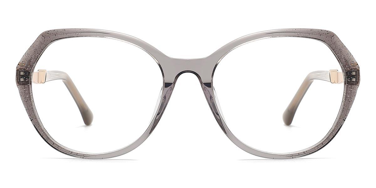 Gradient Grey Rusa - Oval Glasses