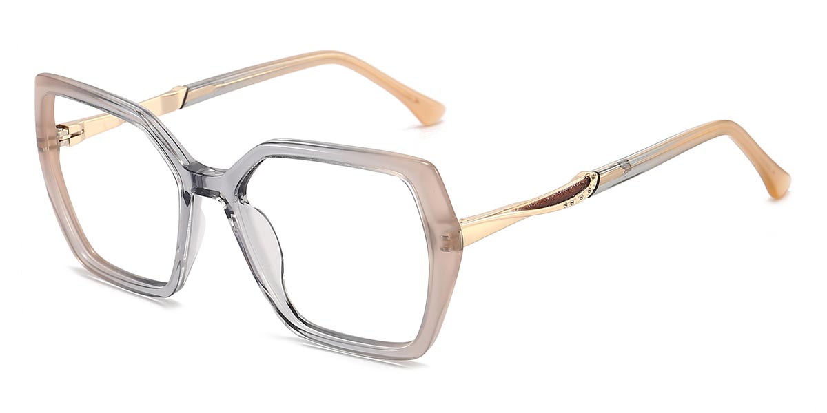 Tawny Grey - Square Glasses - Antik