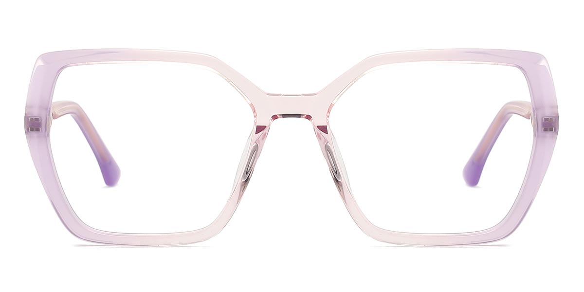 Purple Pink - Square Glasses - Antik