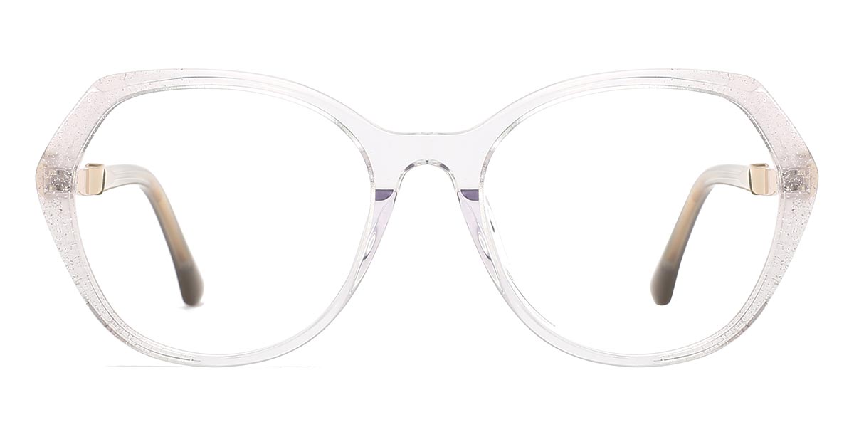 Transparent - Oval Glasses - Rusa
