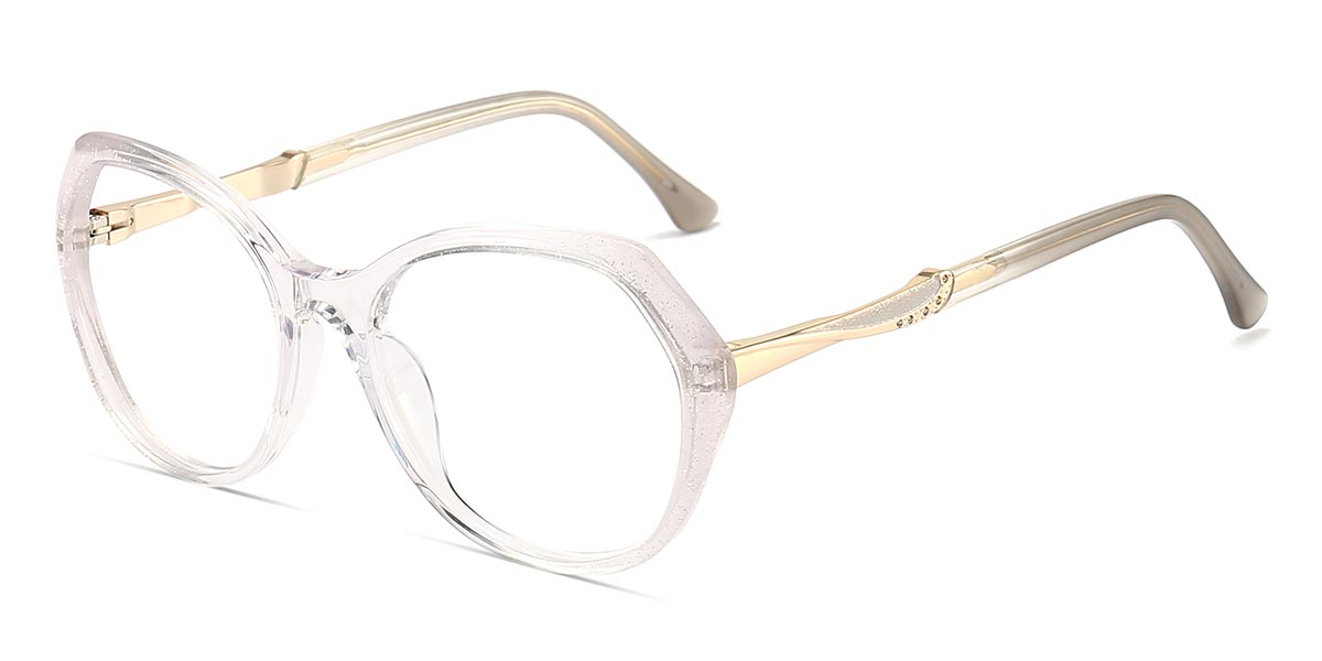 Transparent - Oval Glasses - Rusa