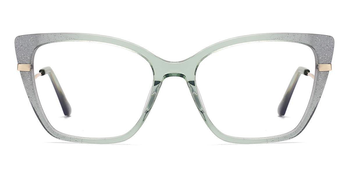 Grey Green - Square Glasses - Tayha