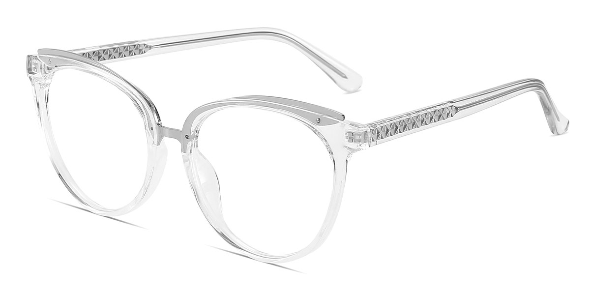 Transparent - Round Glasses - Lale