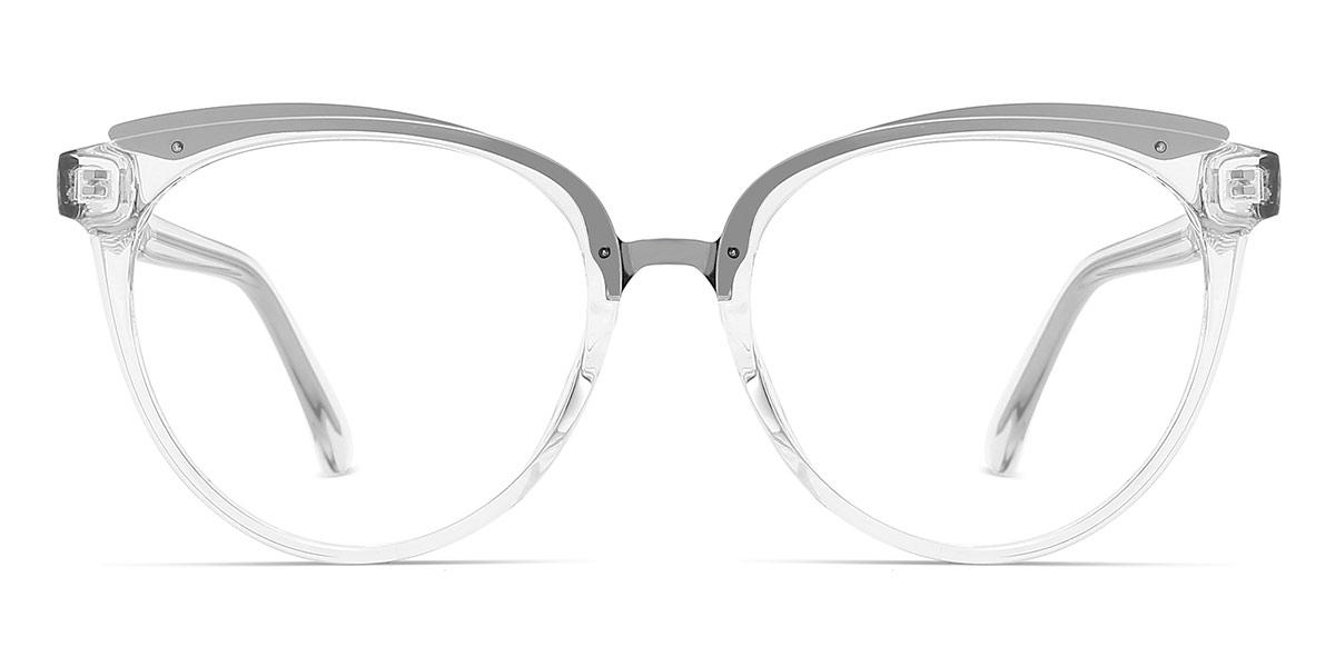 Silver Clear Lale - Round Glasses