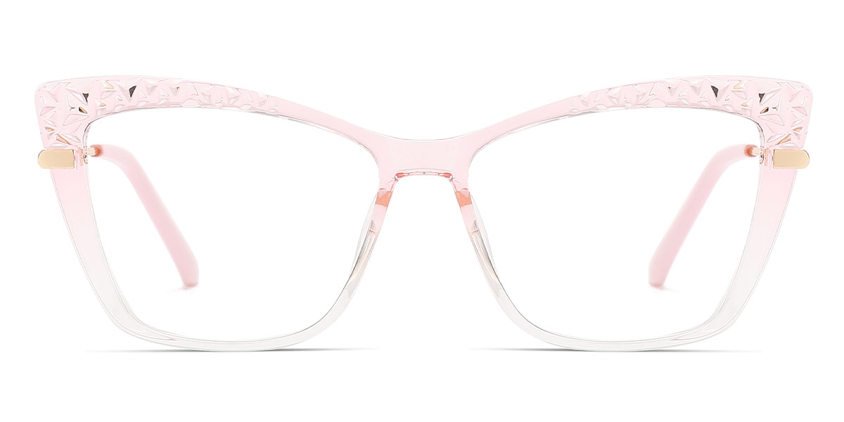 Pink Clear - Square Glasses - Dmone