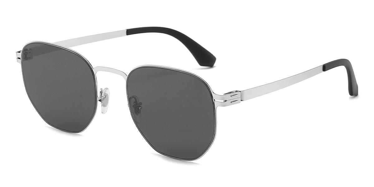 Silver Grey Colt - Oval Sunglasses