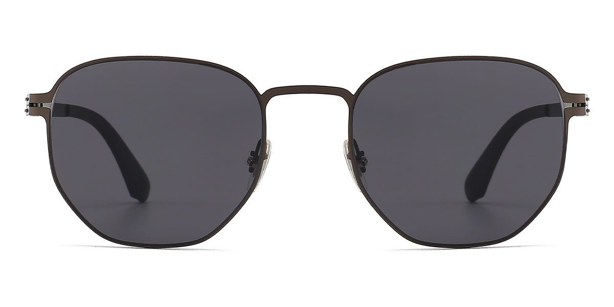 Brown Grey - Oval Sunglasses - Colt