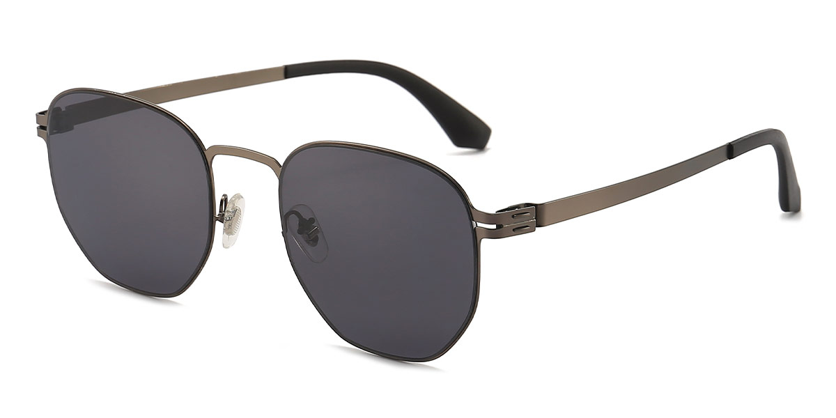 Brown Grey - Oval Sunglasses - Colt