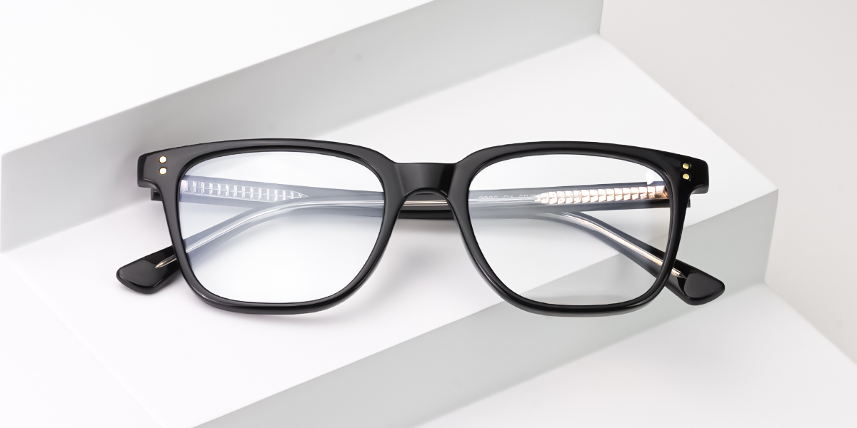 Black - Square Glasses - Noro