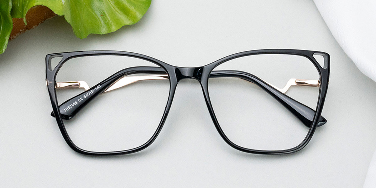 Black - Square Glasses - Boh