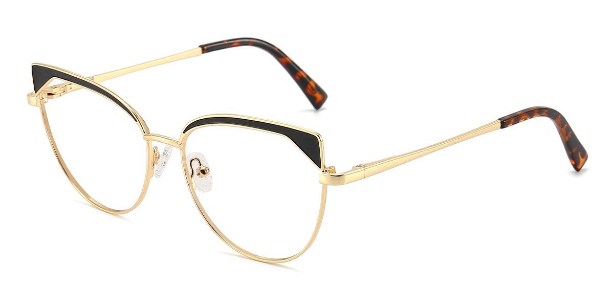 Black Gold Kabir - Cat Eye Glasses