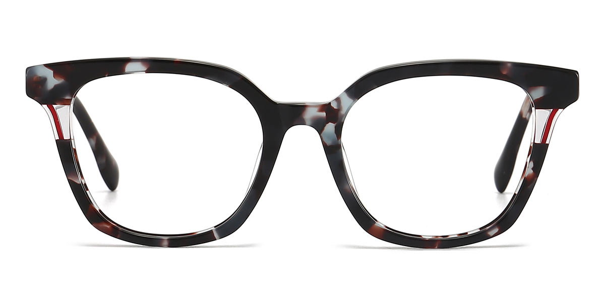 Black Marble Little - Square Glasses