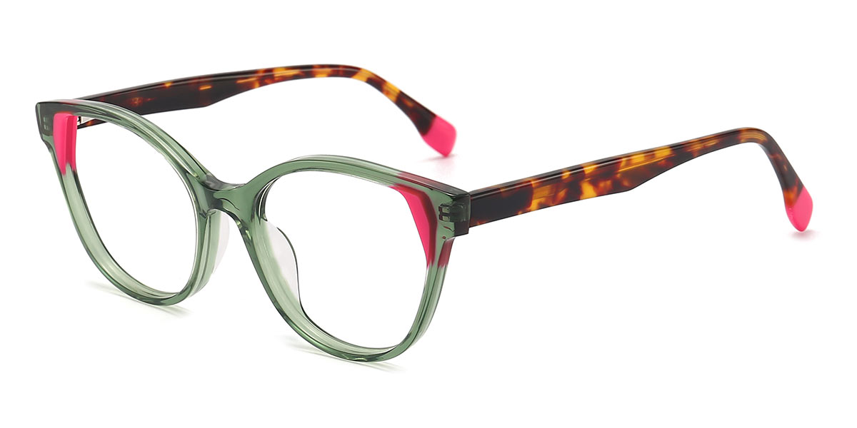 Green - Square Glasses - Kamila