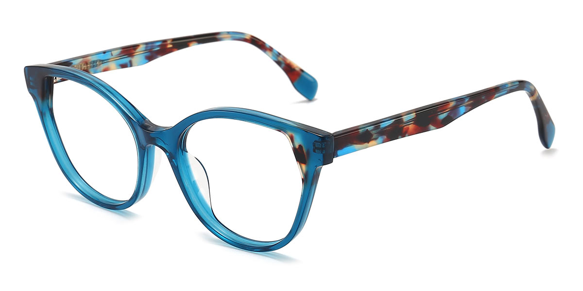 Blue - Square Glasses - Kamila