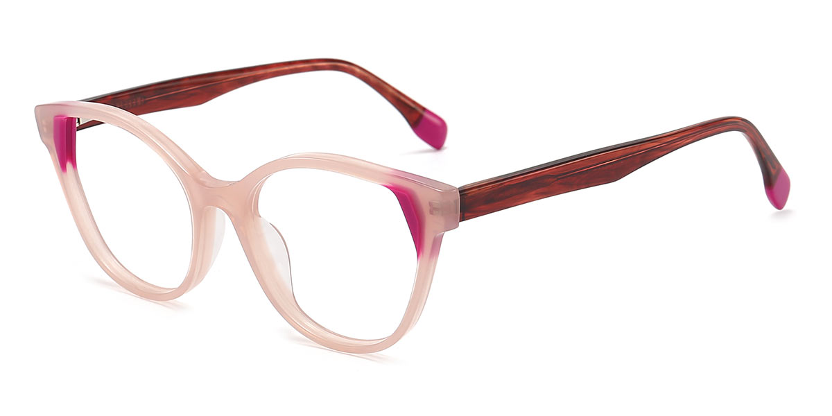 Pink - Square Glasses - Kamila