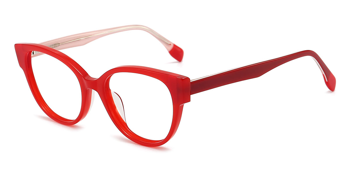 Red - Square Glasses - Emilio