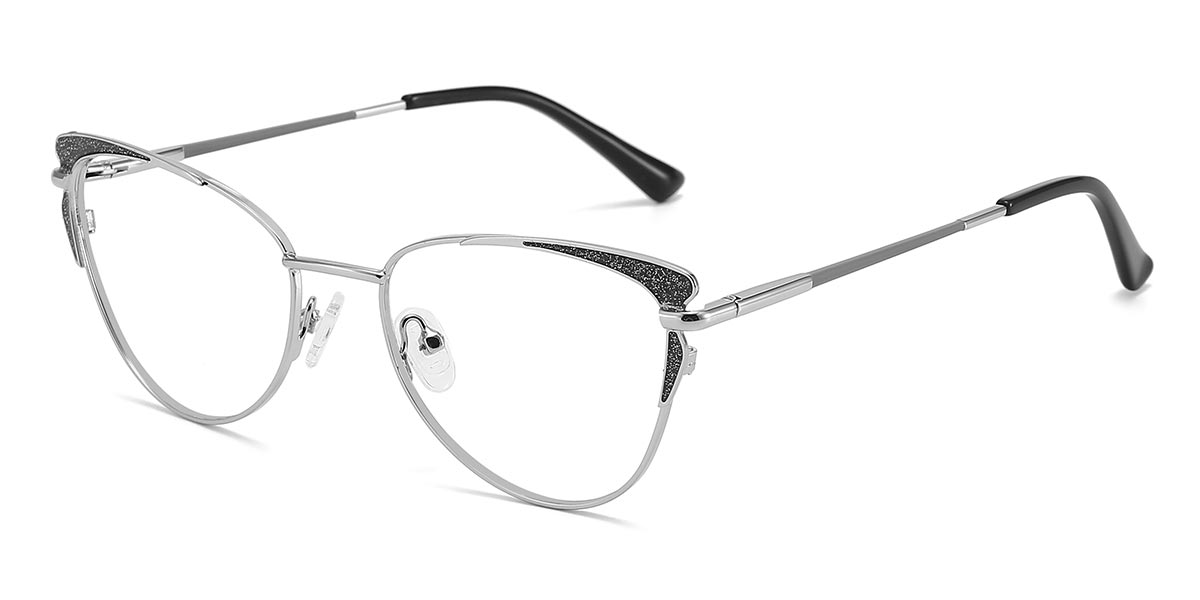 Silver - Oval Glasses - Kash