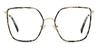 Grey Stripe Vera - Square Glasses