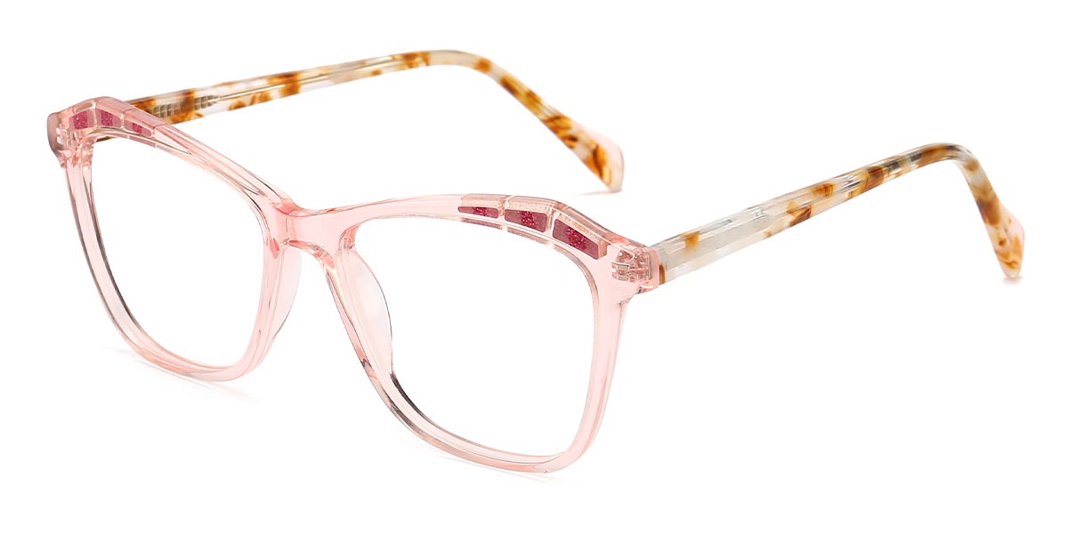 Pink - Square Glasses - Sam