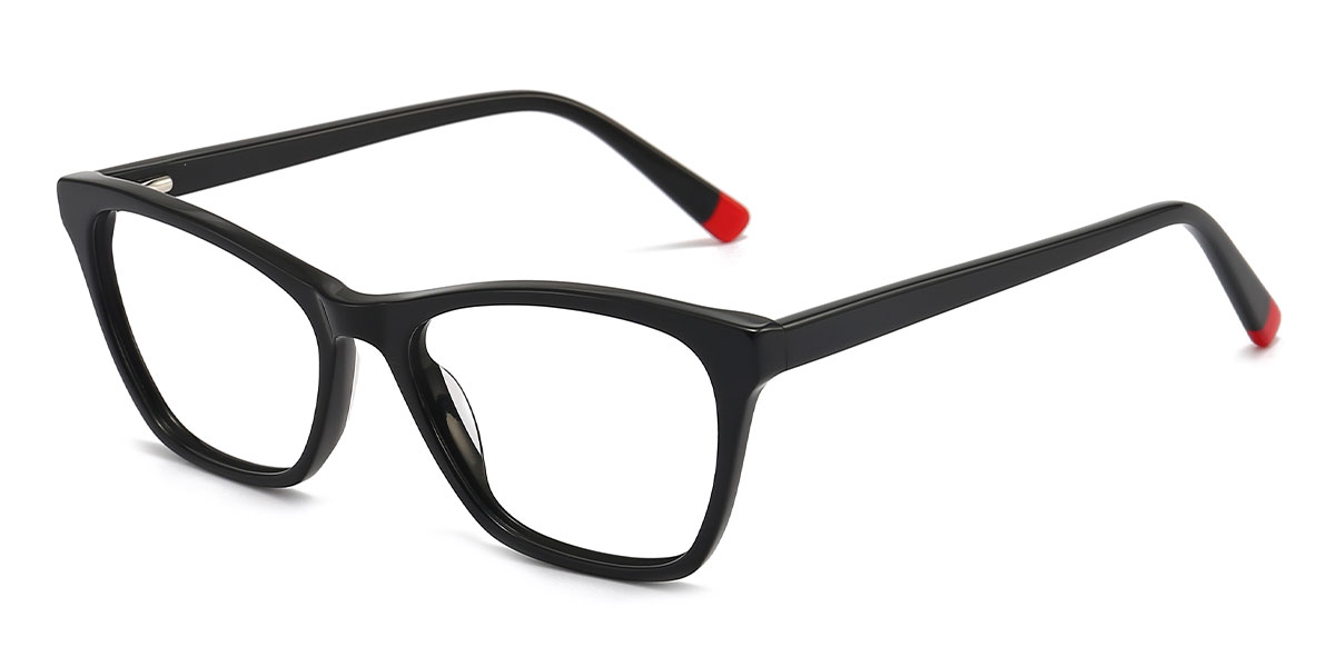 Black - Square Glasses - Ana