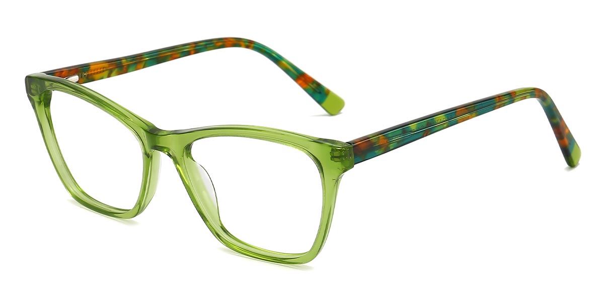 Green - Square Glasses - Ana