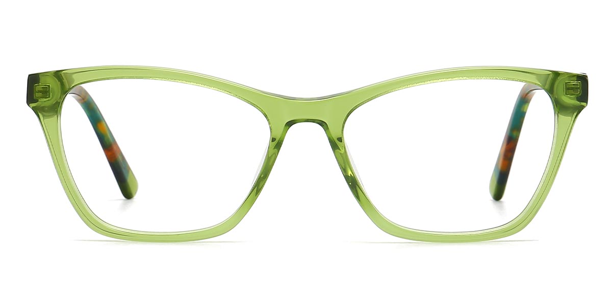 Green - Square Glasses - Ana