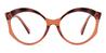 Orange Brwon Tortoiseshell Kaleb - Round Glasses