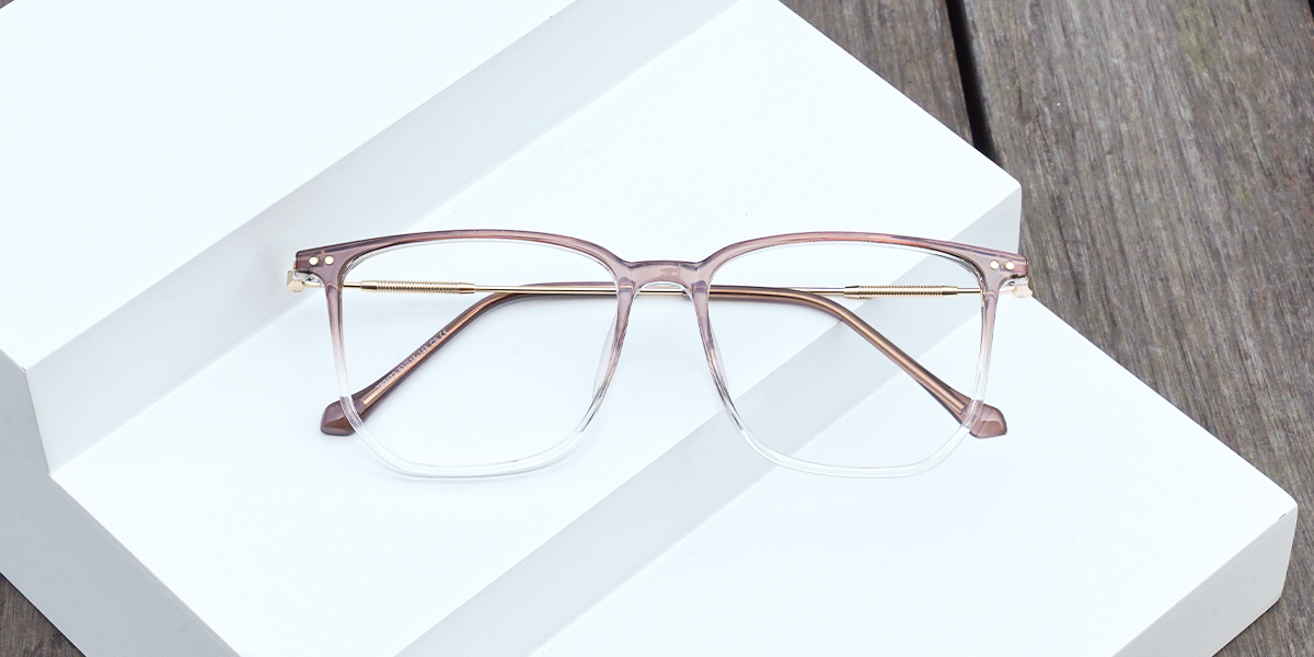 Brown - Square Glasses - Evey