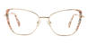Gold Flower Danica - Cat Eye Glasses