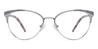 Silver Blue Elsie - Oval Glasses