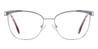 Silver Blue Atticus - Square Glasses