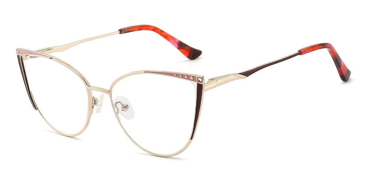 Pink - Cat eye Glasses - Harlow