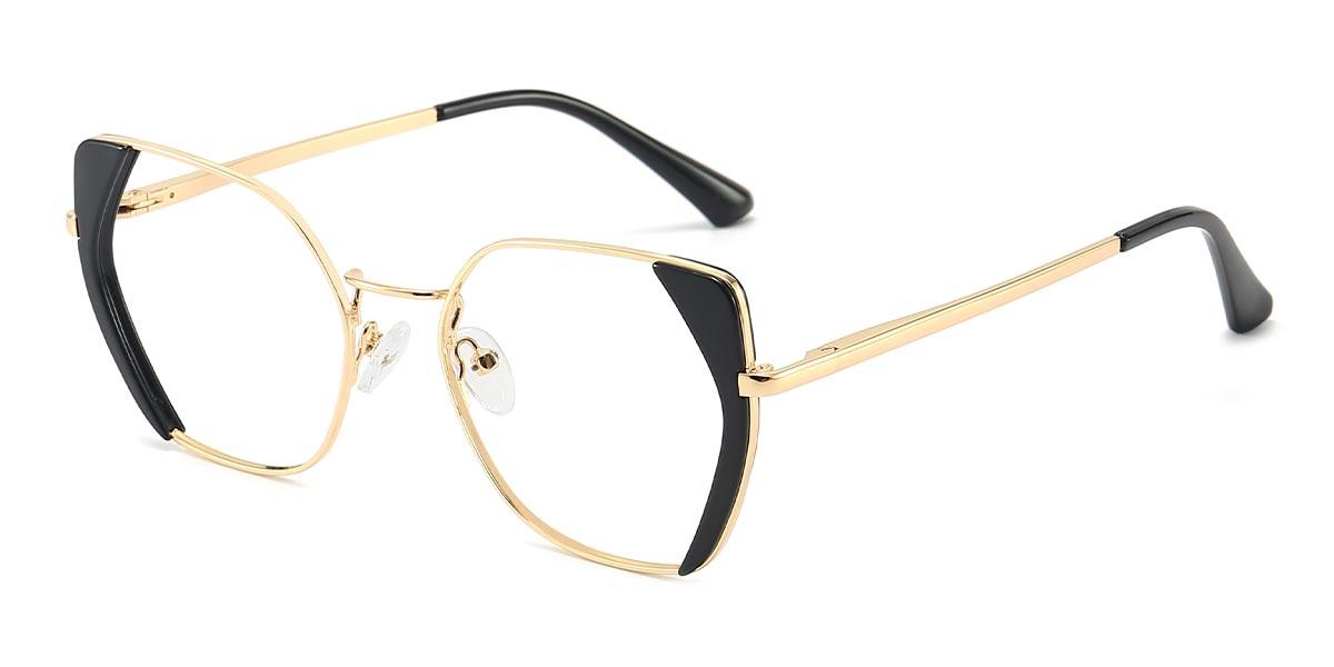 Gold Black Caden - Square Glasses