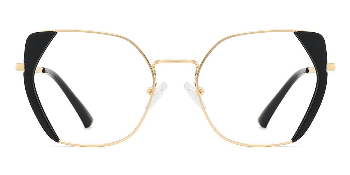 Gold Black Caden - Square Glasses