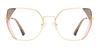 Gold Grey Pink Caden - Square Glasses