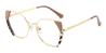 Gold Brown Tortoiseshell Caden - Square Glasses