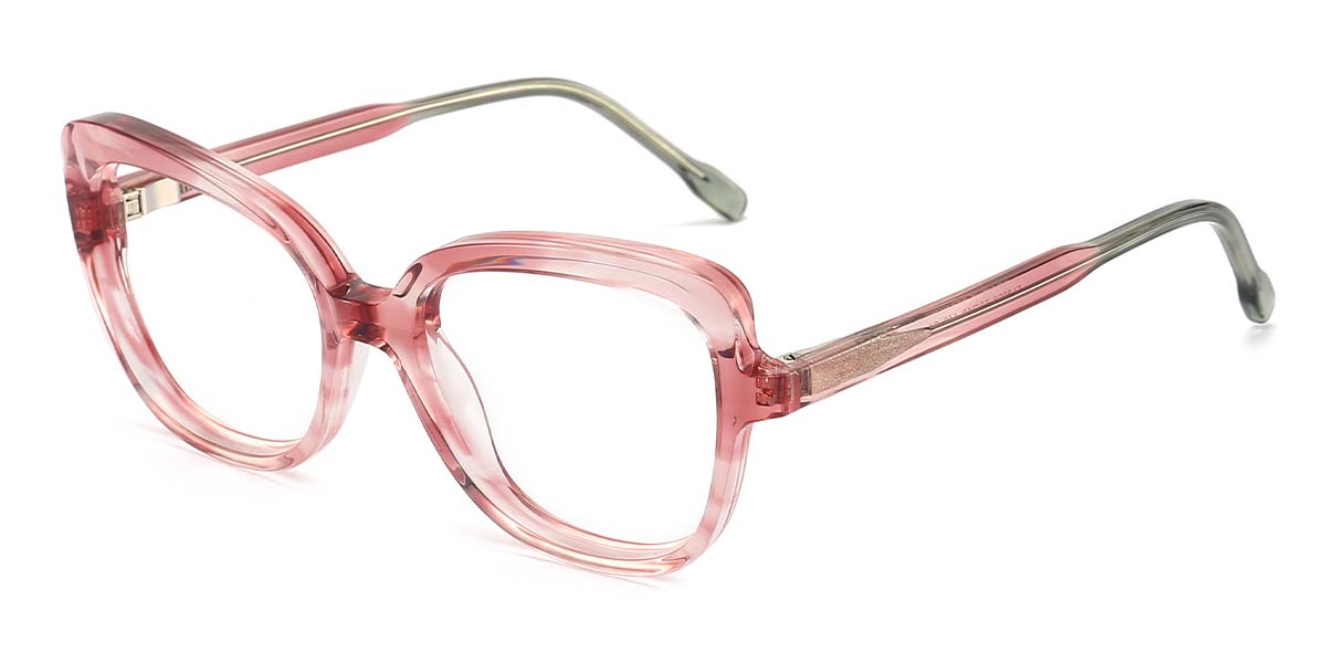 Pink - Square Glasses - Morgan