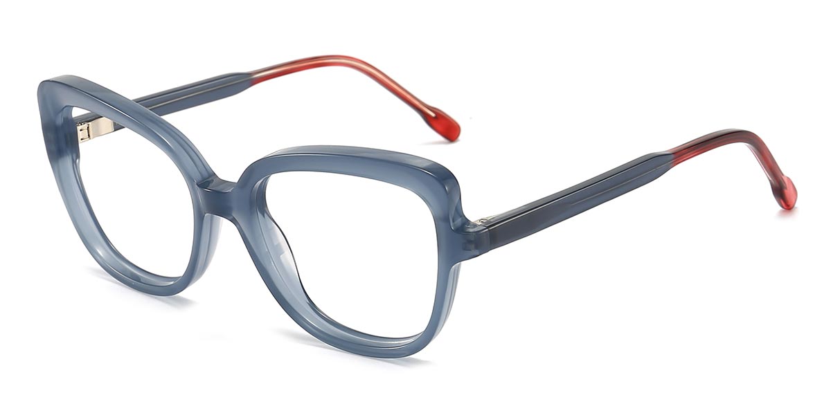 Blue - Square Glasses - Morgan