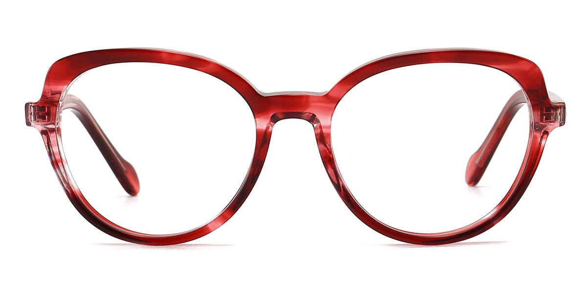 Red - Oval Glasses - Casi