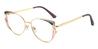 Gold Grey Pink Kaia - Cat Eye Glasses