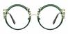 Deep Green Milani - Round Glasses
