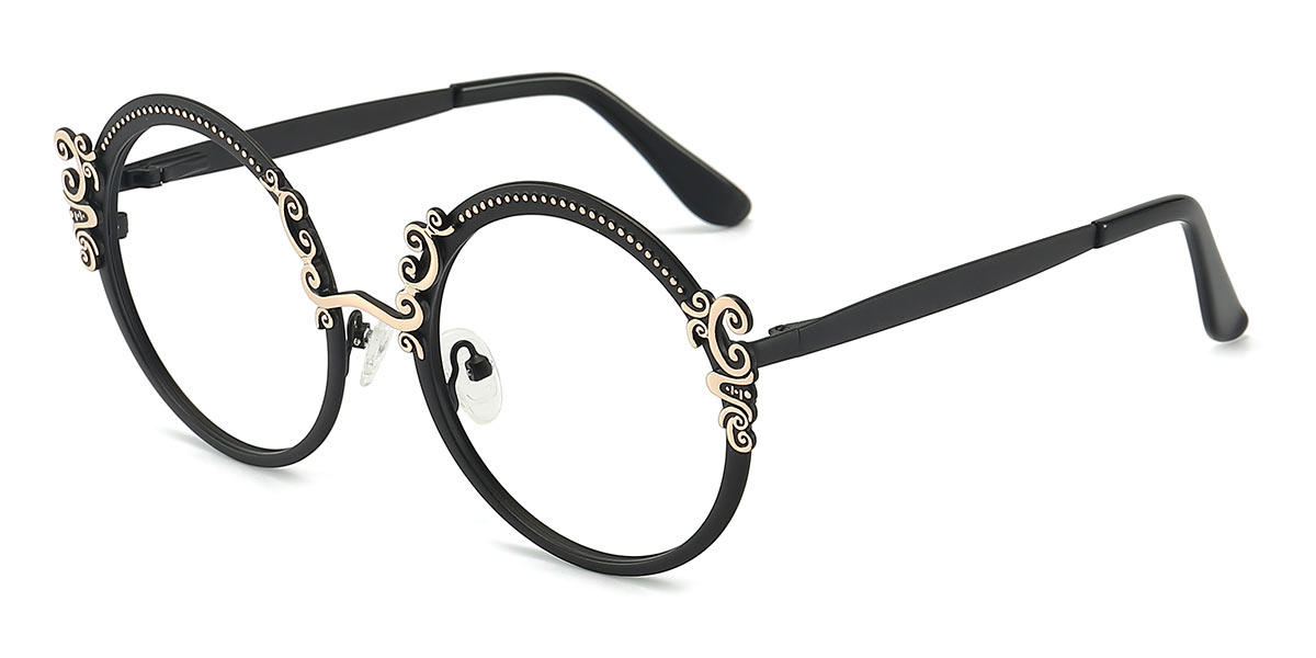 Black Milani - Round Glasses